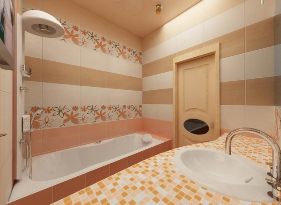 Плитка в маленькую ванну