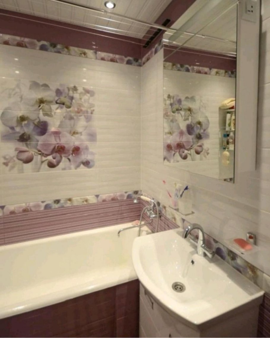 Плитка в ванной комнате реальные