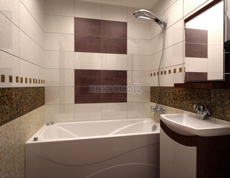 Плитка для ванной комнаты в панельном доме