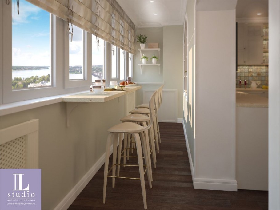 Барная стойка на балконе