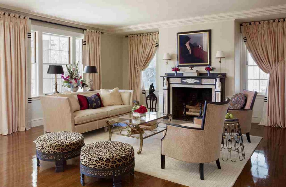 Шторы в гостиную много окон