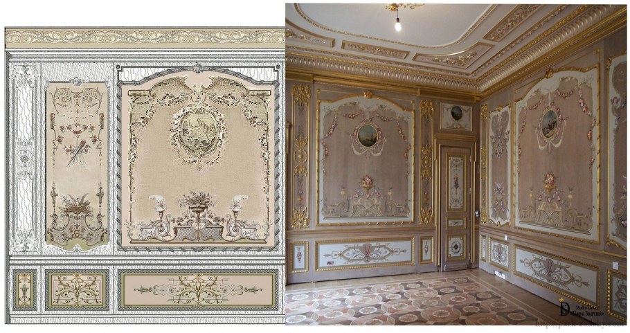 Красивый барельеф на стене