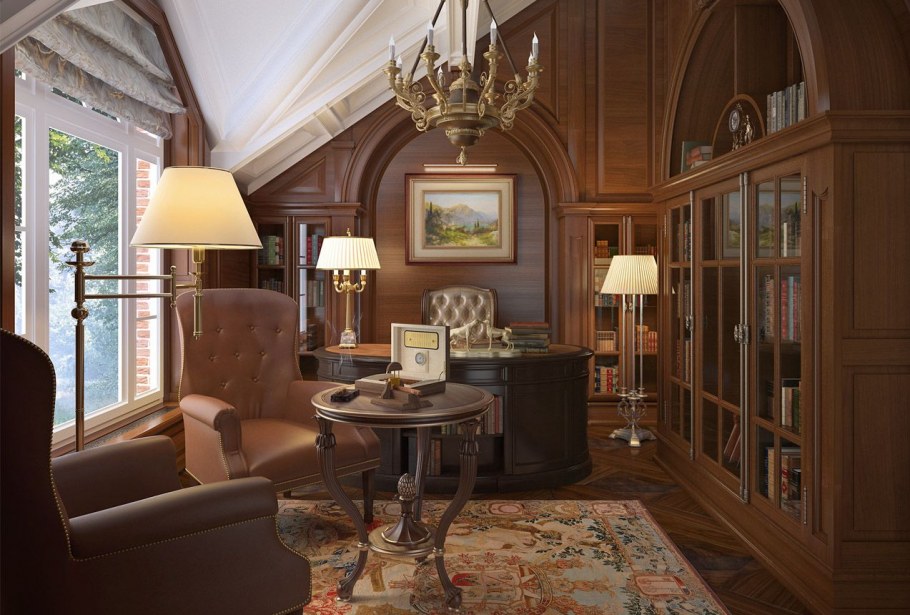 Стиль Нео-Тюдор интерьер