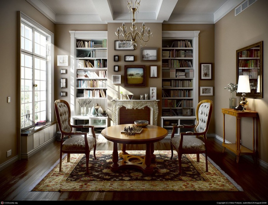 Кабинет в стиле ретро