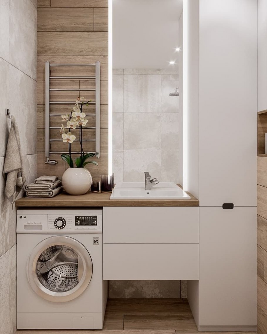 Планировка ванной комнаты со стиральной машиной