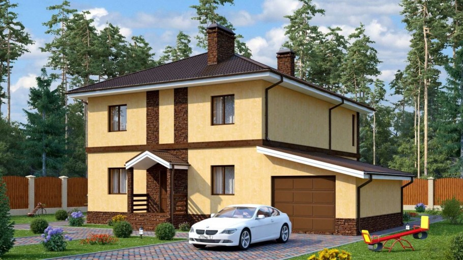 Кирпичные дома с мансардой