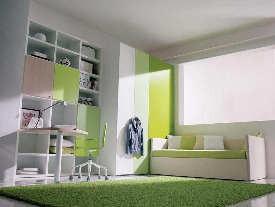 Детская для мальчика в зеленых тонах