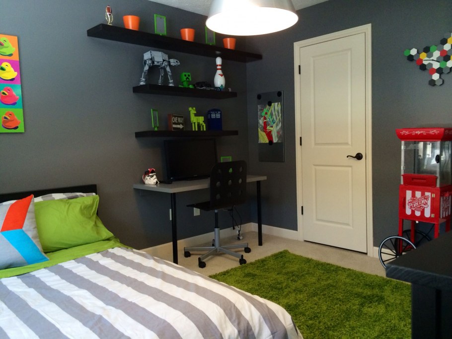 Детская спальня желто зеленая