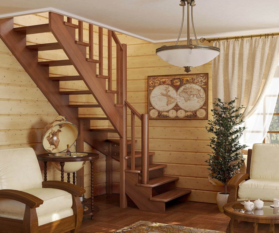 Лестница в дом 2 на 2