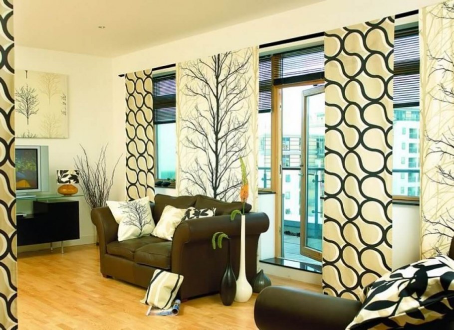 Шторы с цветочным принтом