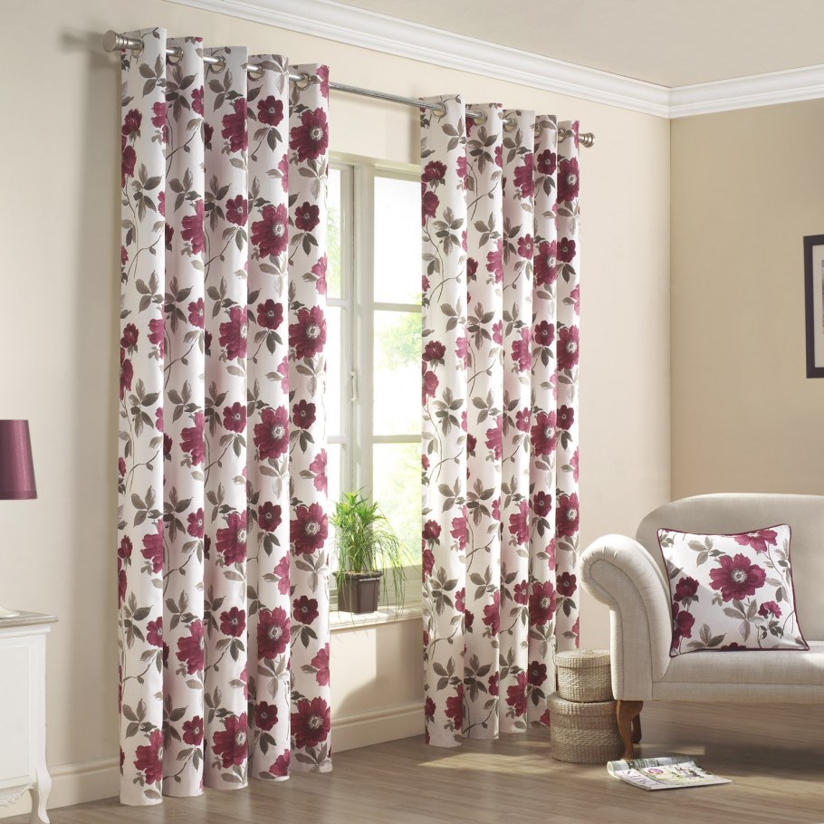 Шторы с цветочным принтом