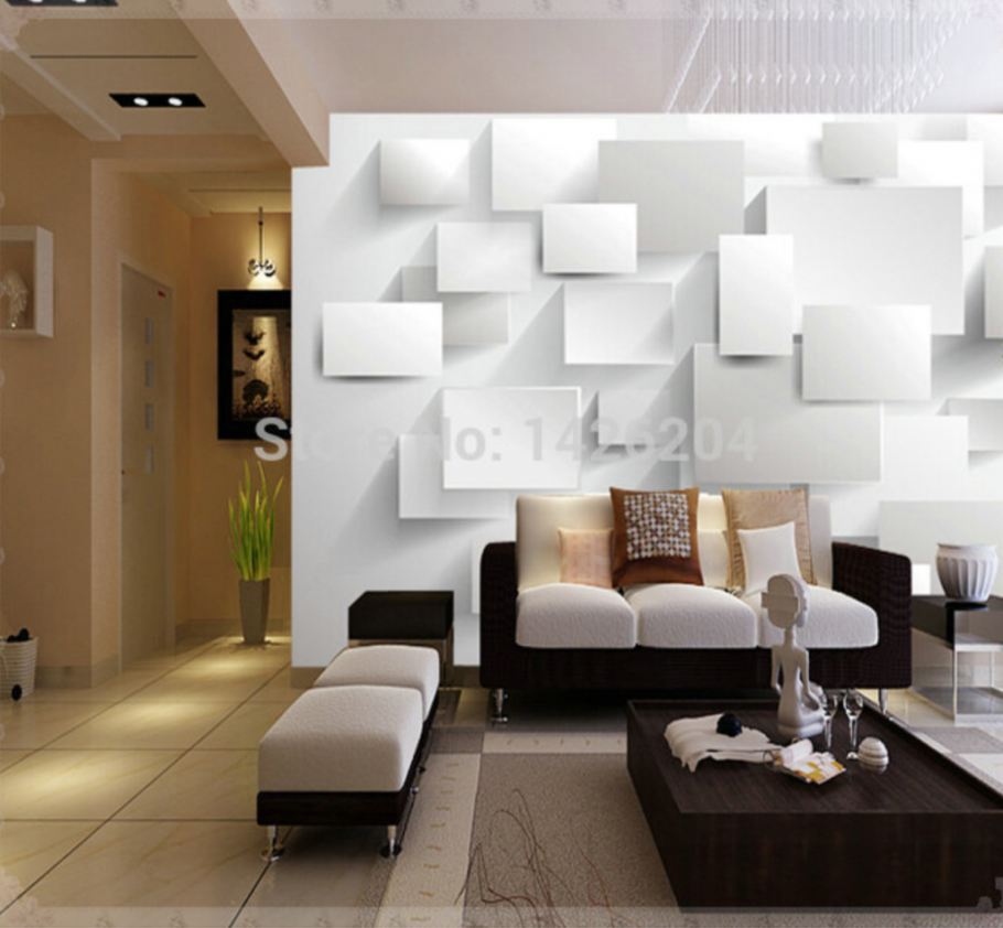 Зеркала в интерьере гостиной в современном стиле