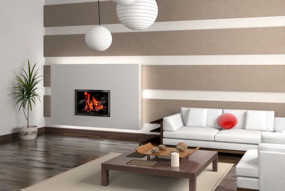 Декор стен в гостиной в современном стиле