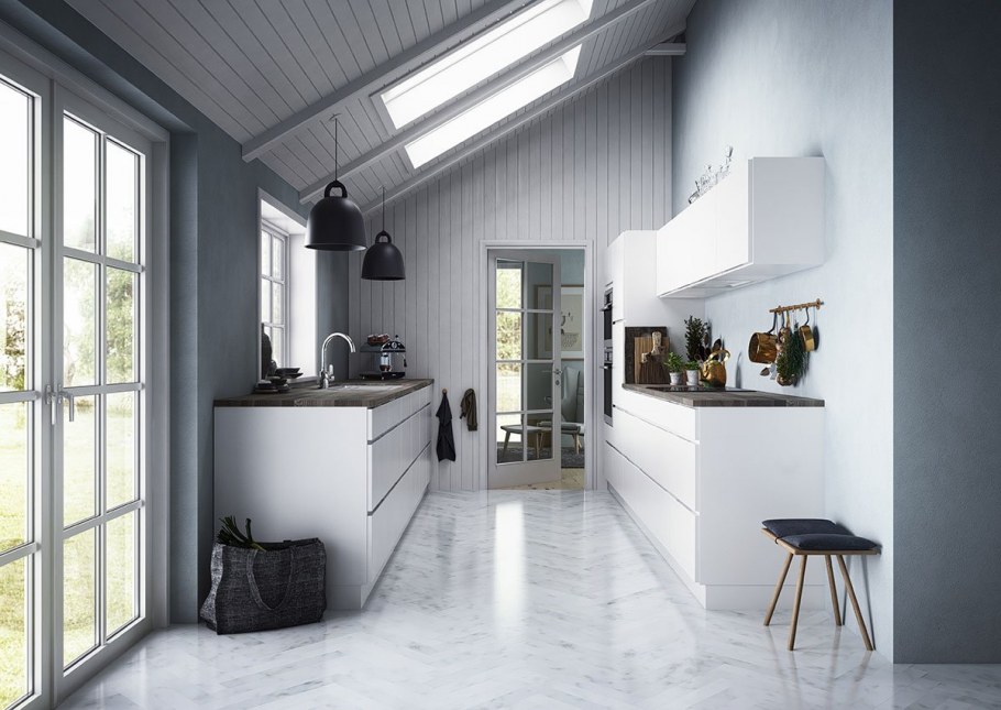 Ванна в стиле Сканди бохо