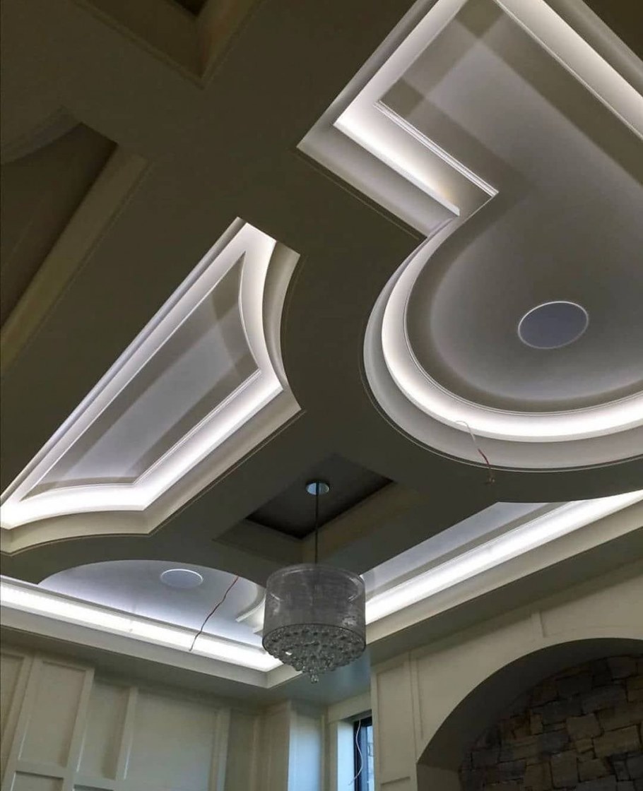 Потолки из гипсокартона для холла