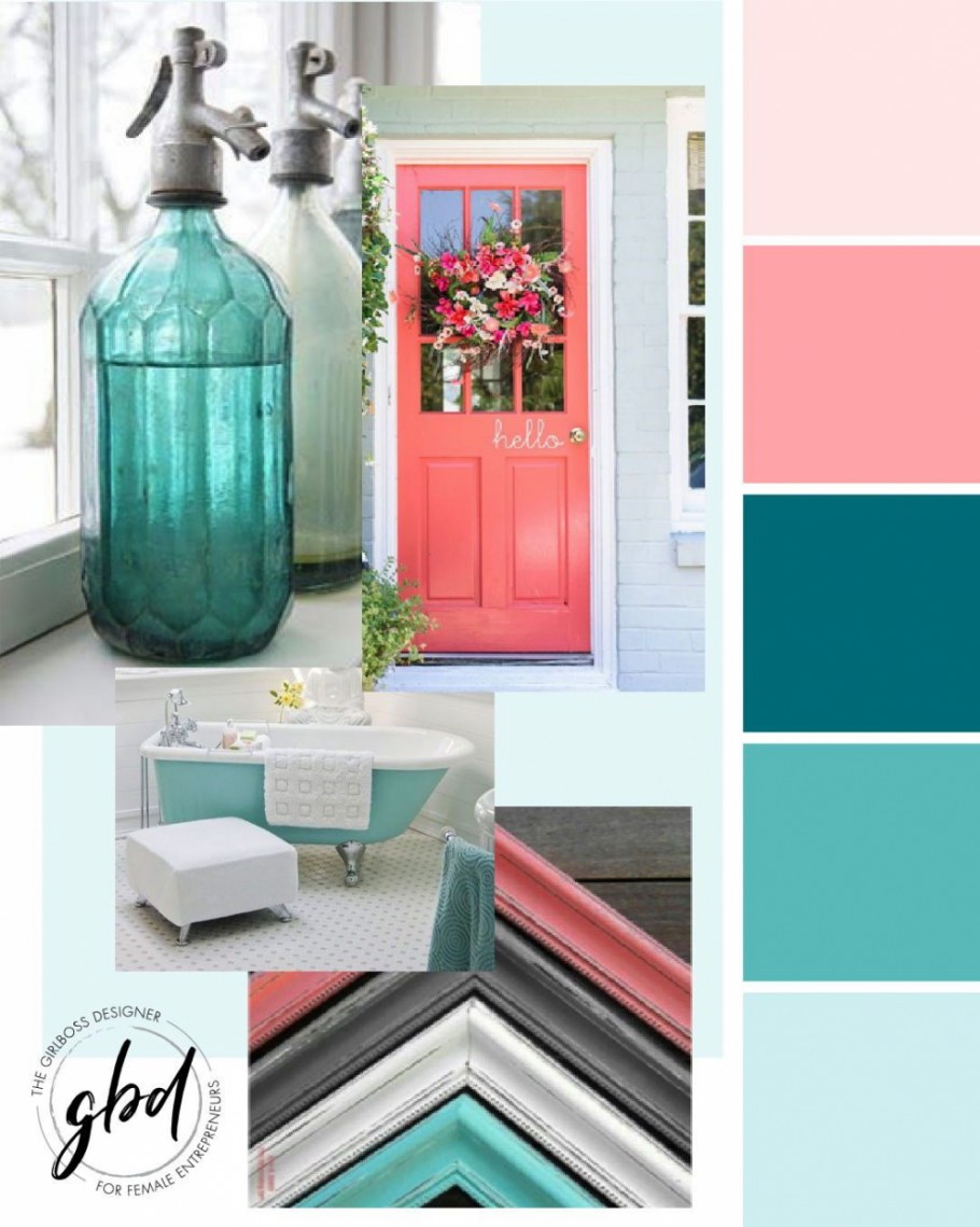 Сочетание бирюзового в интерьере