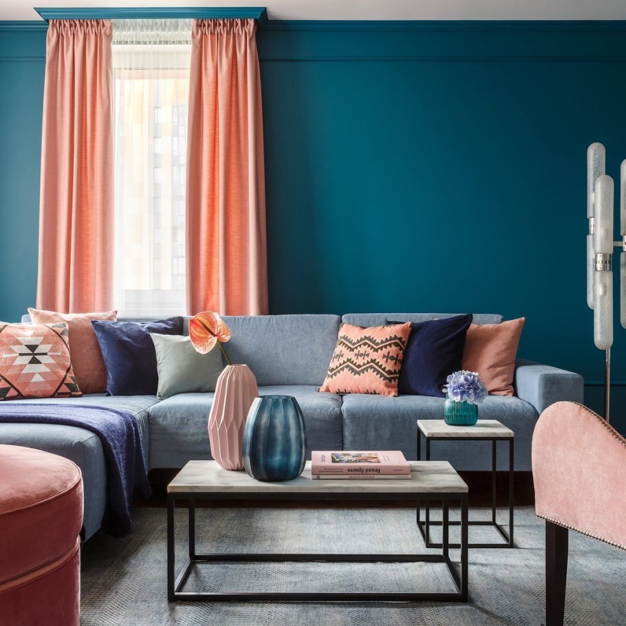 Сочетание с бирюзовым цветом