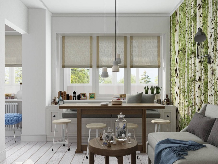 Тюль в стиле Сканди