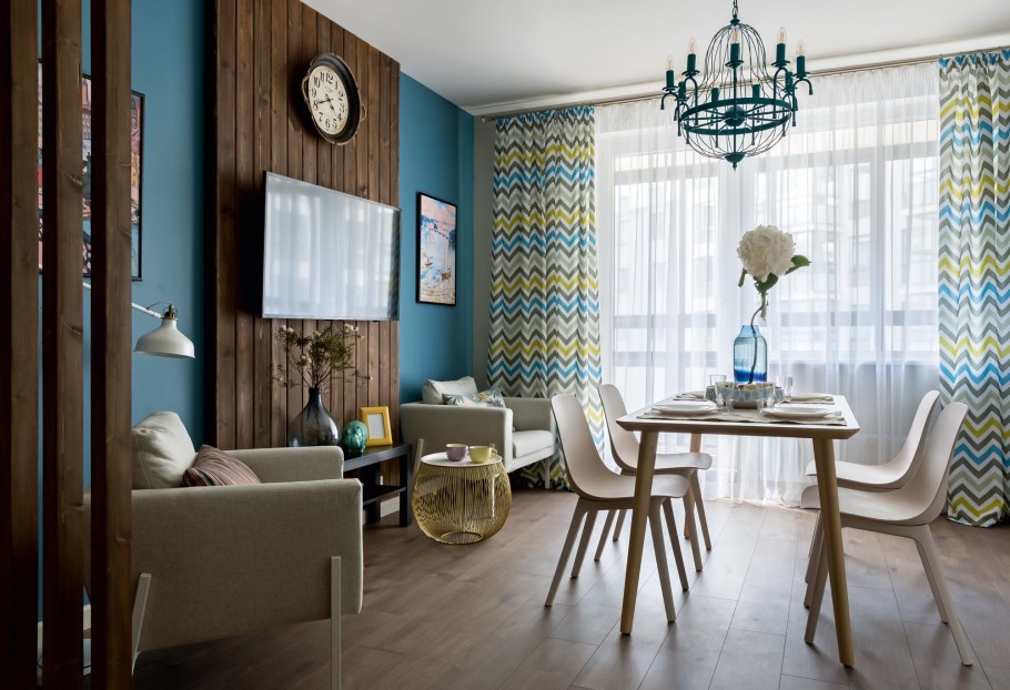 Шторы в стиле Сканди