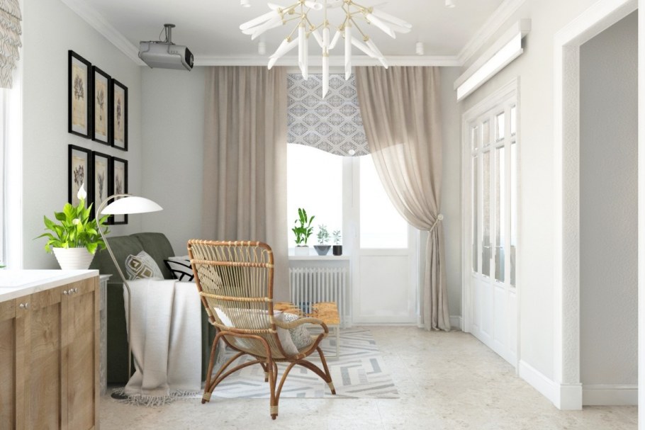 Светло серый интерьер