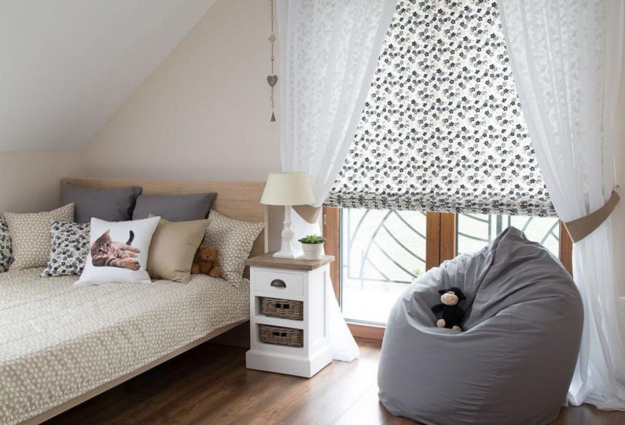 Шторы для гостиной в скандинавском стиле