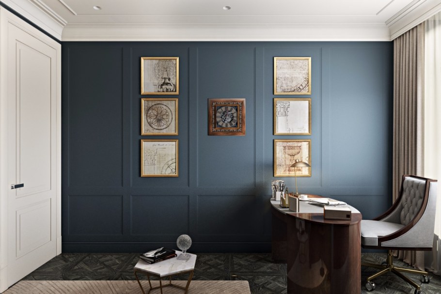 Молдинги в цвет стен