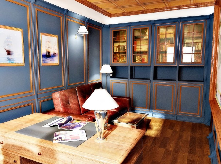 Кабинет в морском стиле