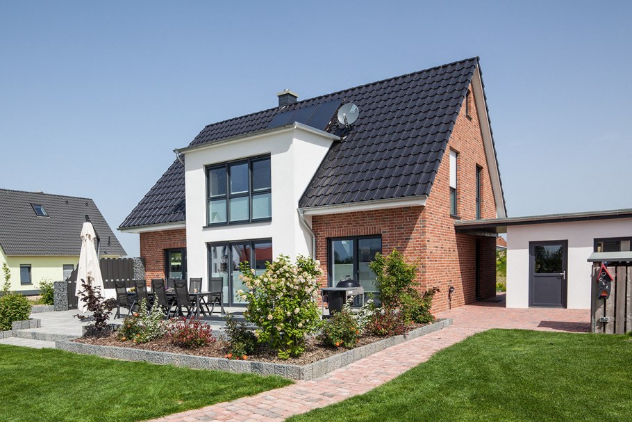 Кирпичный дом в скандинавском стиле