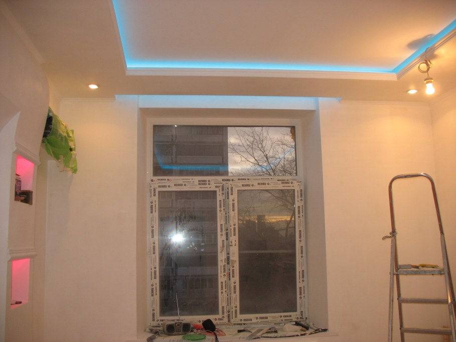 Короб из гипсокартона с подсветкой