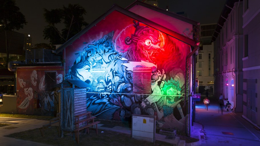 Неоновые граффити