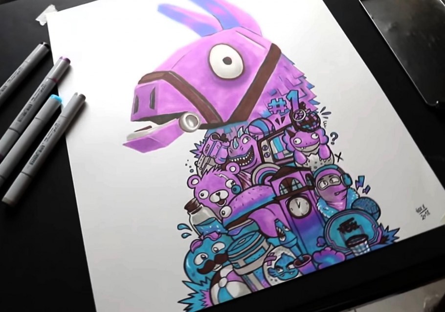 Рисунки ФОРТНАЙТ фломастерами