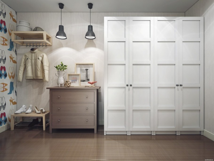 ПАКС икеа в интерьере прихожей