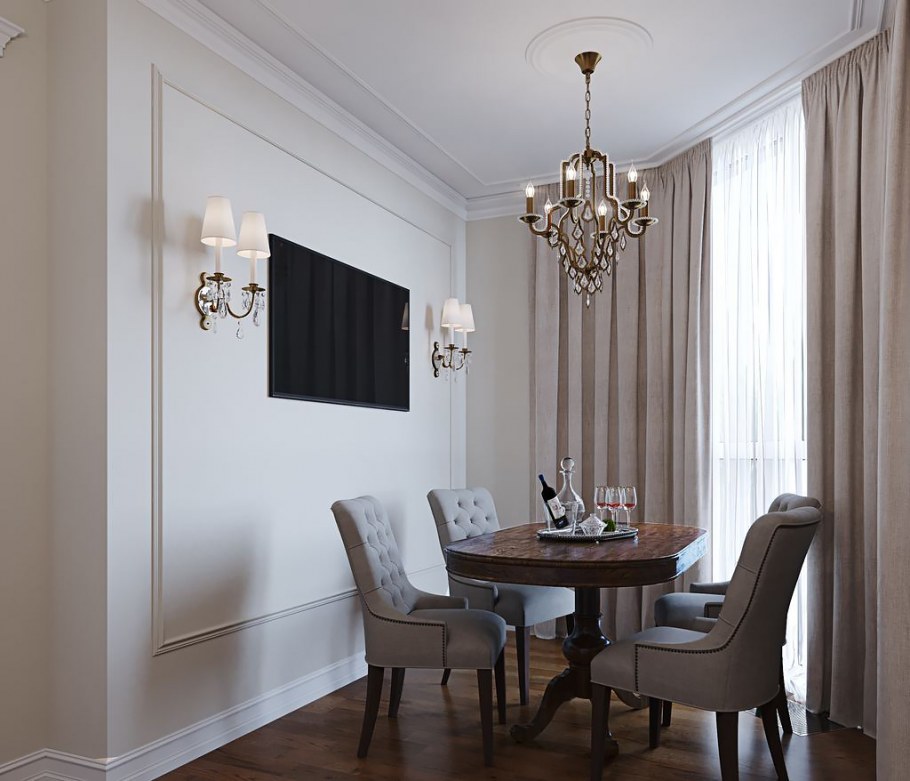 Стена с молдингами фон