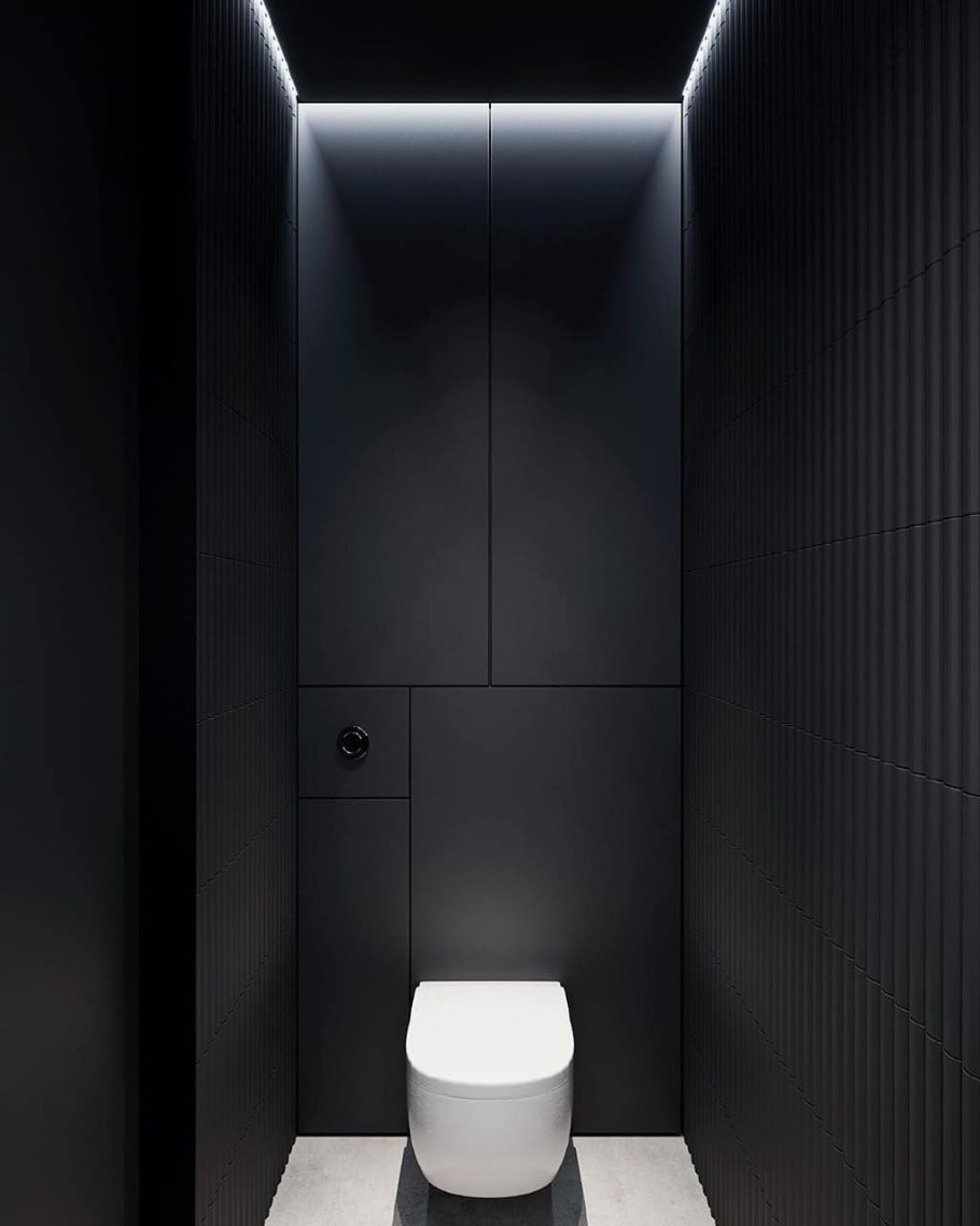 Маленький туалет с душем