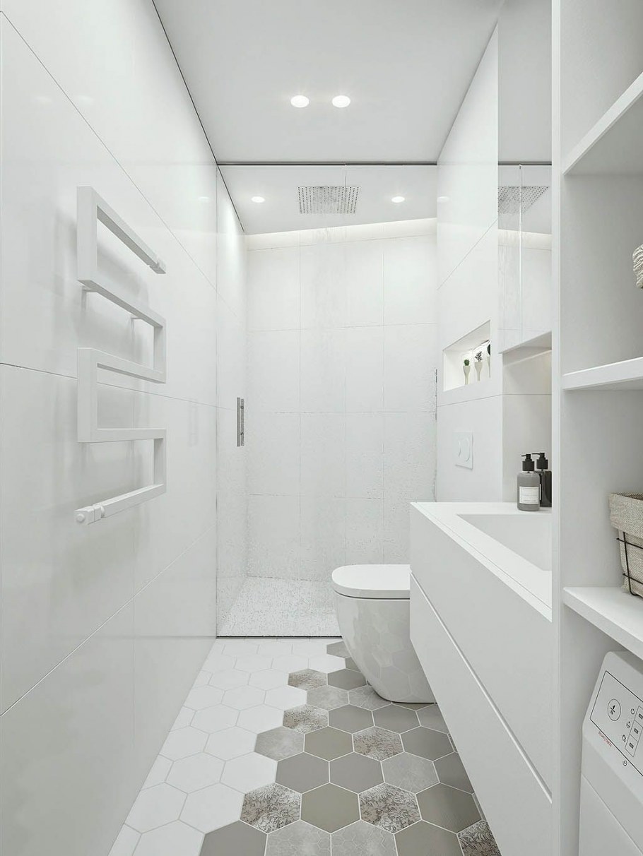 Туалет в сером цвете