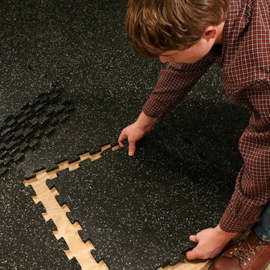 Резиновая плитка для пола в квартире