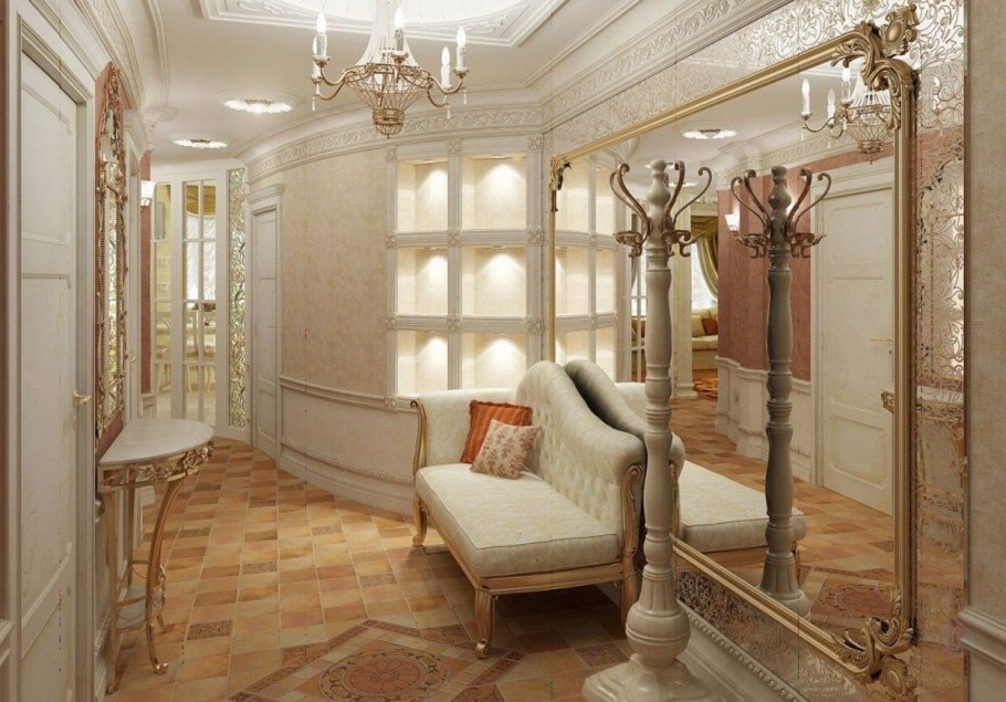 Интерьер холла в частном доме