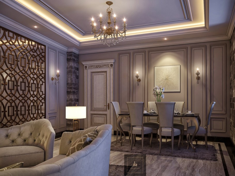 Натяжные потолки в стиле классика