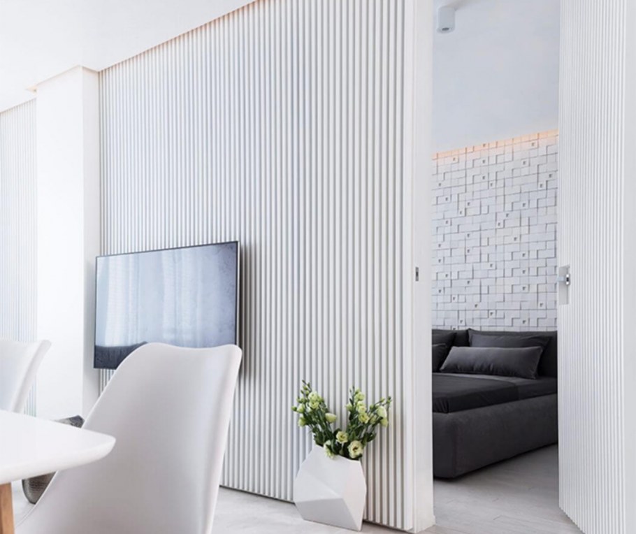 Стильный белый интерьер