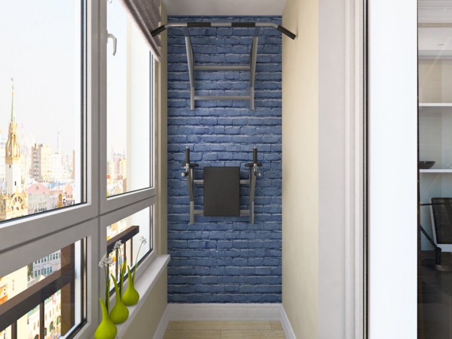 Лоджия в серых тонах