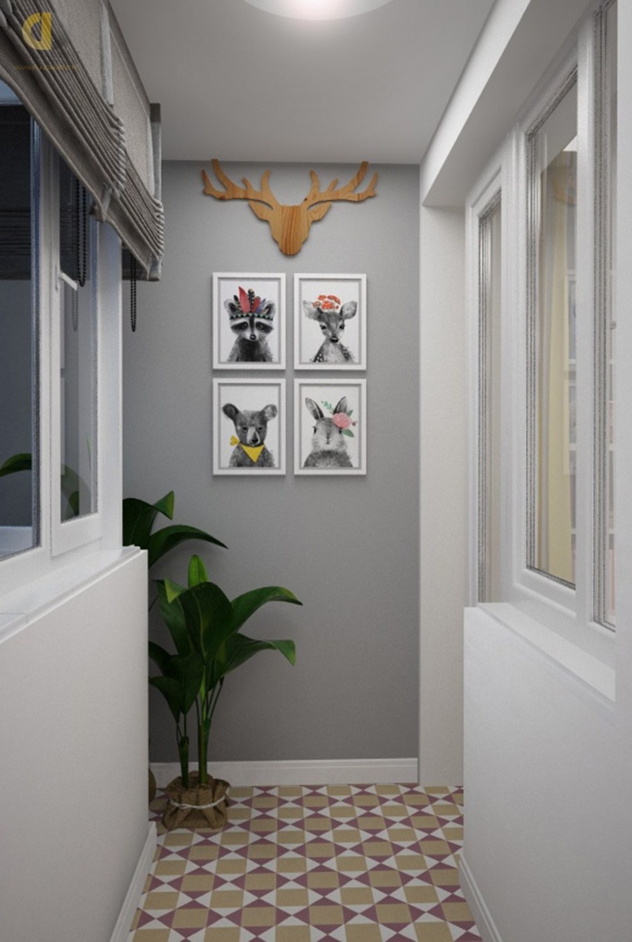 Серая лоджия