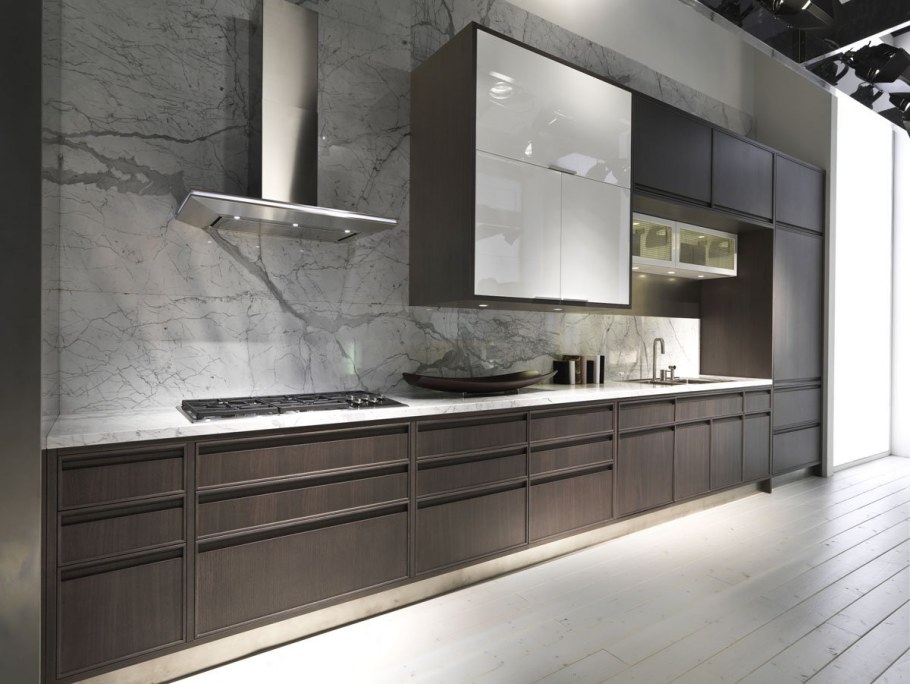 Фартук для кухни под бетон