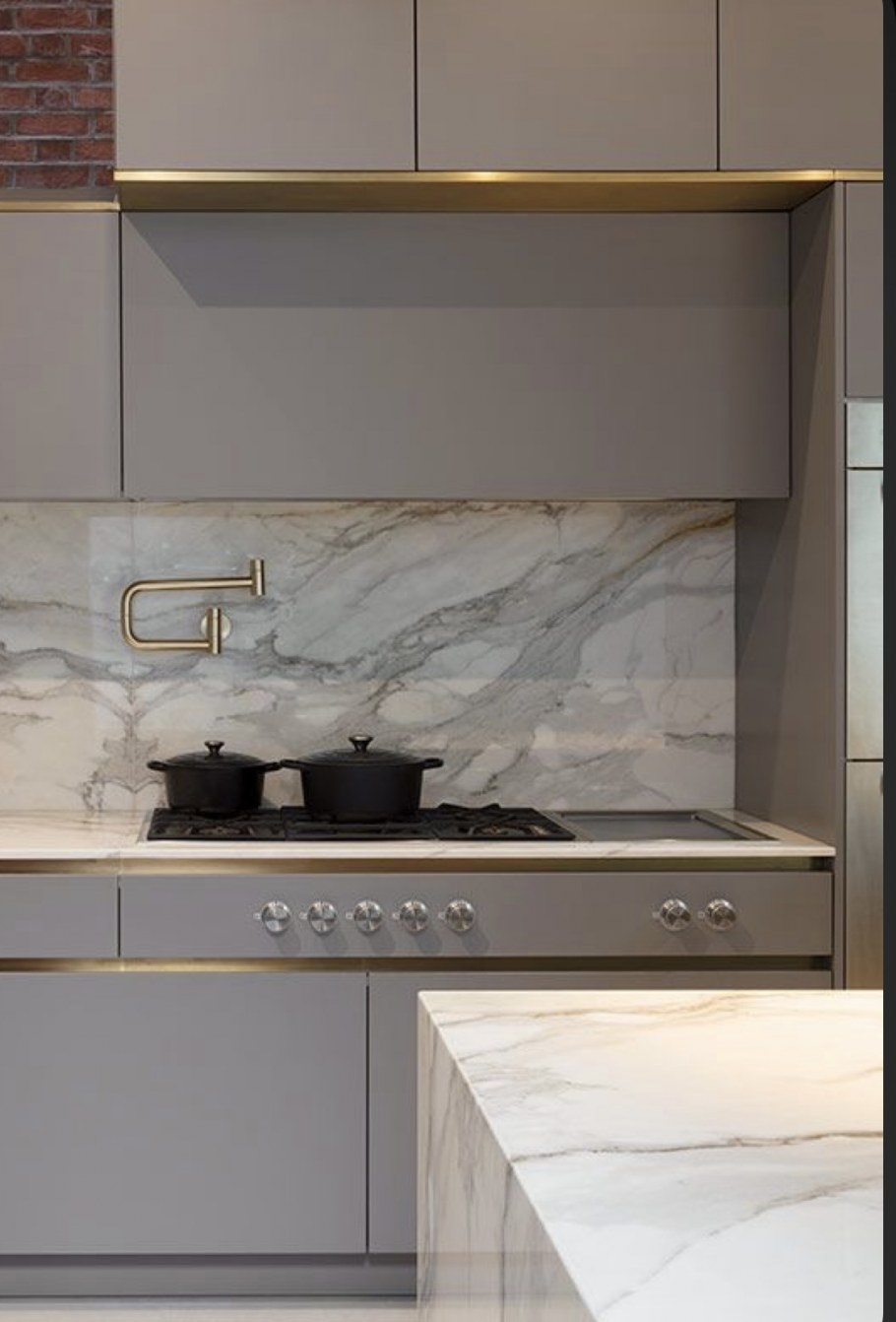 Фартук для кухни под мрамор