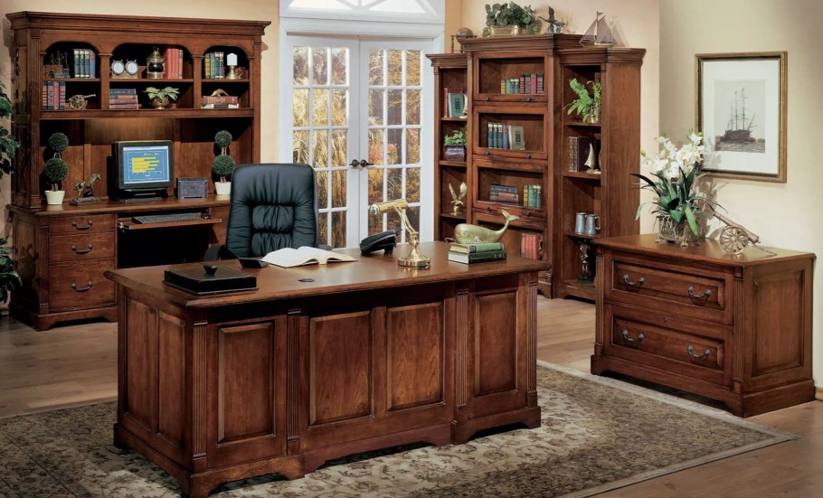 Домашний кабинет угловой письменный стол