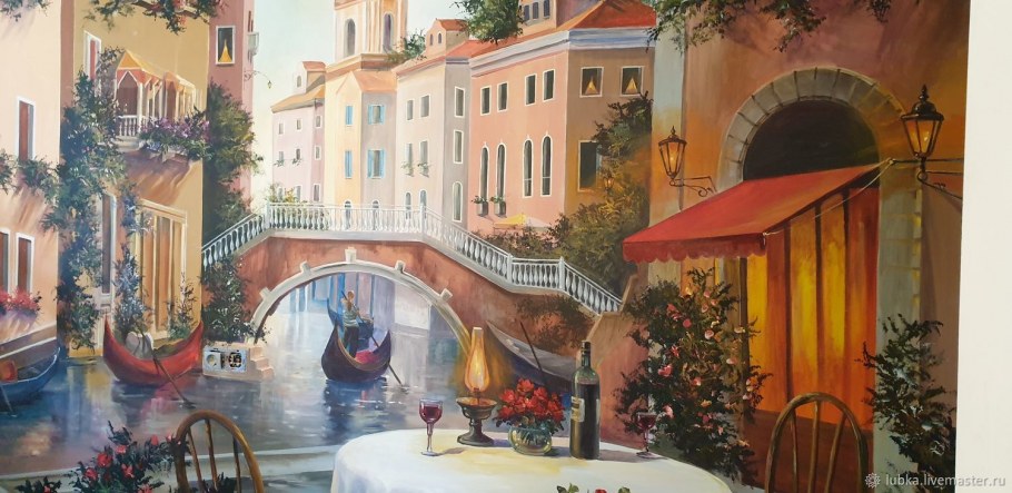 Роспись стен на кухне