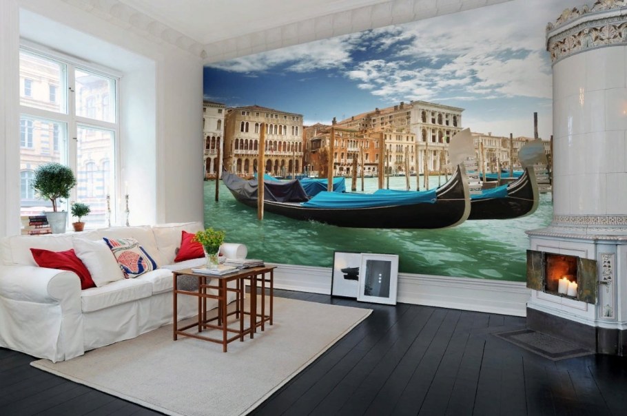 Фреска Венеция в интерьере