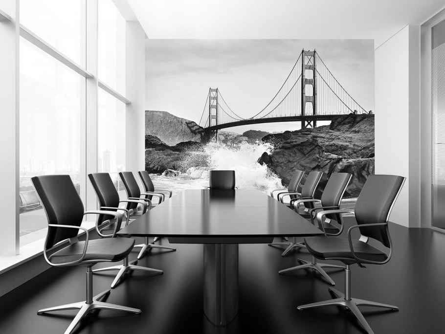 Черно белый интерьер