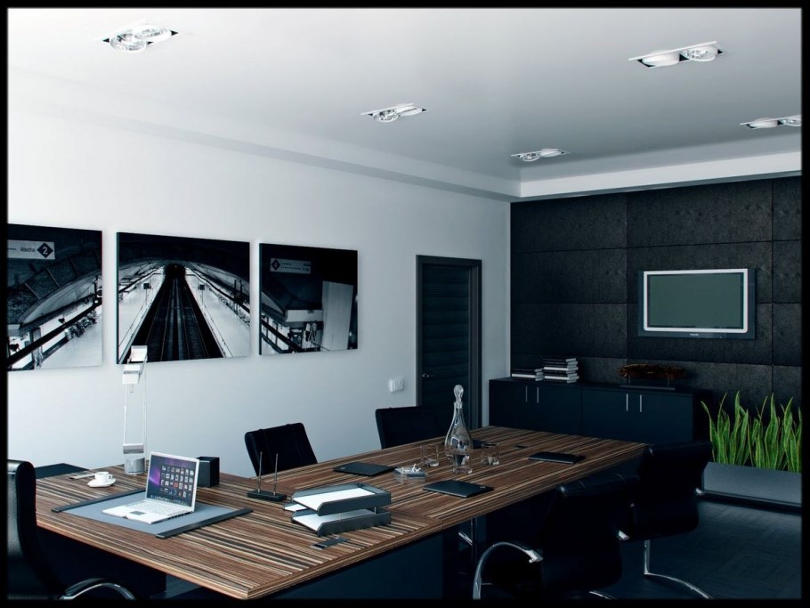 Черная стена в интерьере