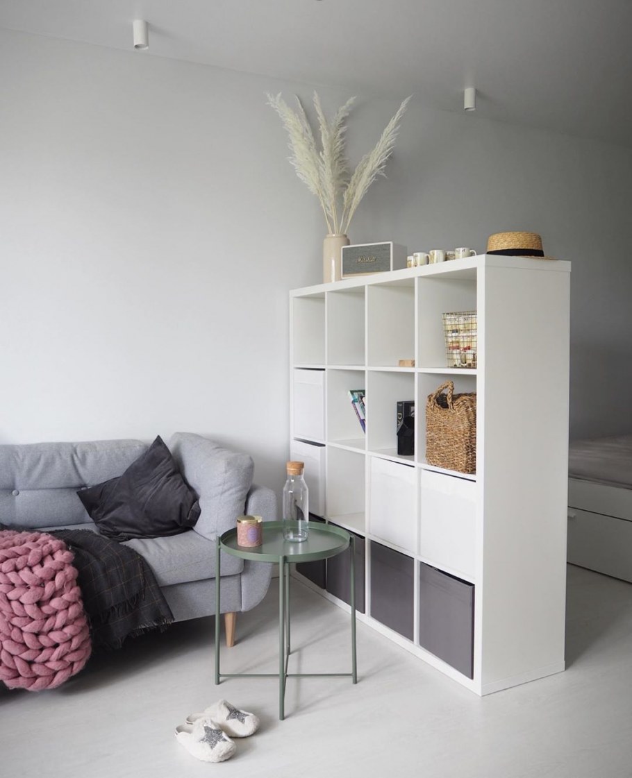 Стеллаж икеа каллакс зонирование