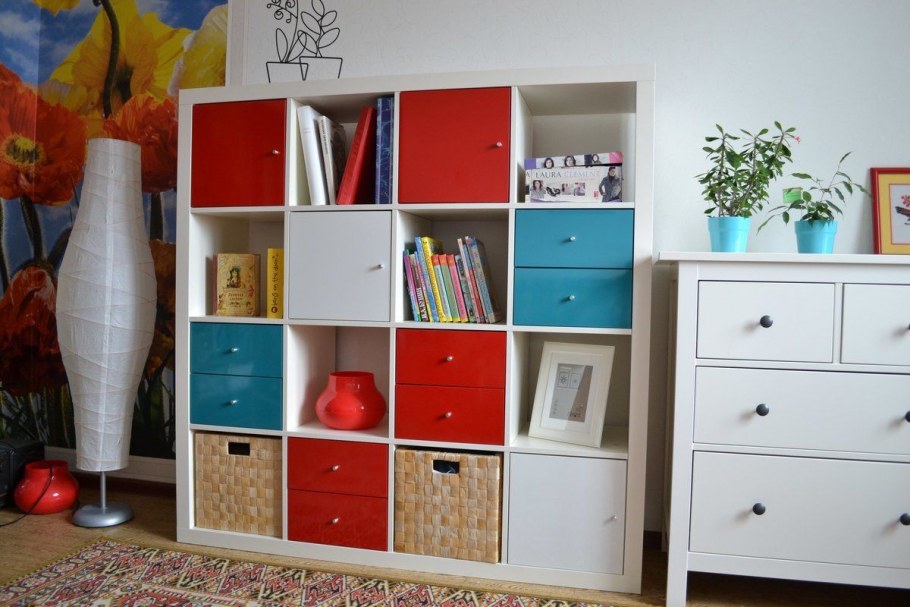 Стеллаж икеа каллакс в детской